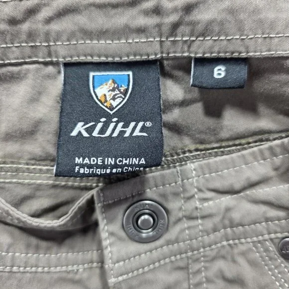 Kuhl Shorts Womens 6 Brown Cargo Pockets Hiking Camping Splash 11" Inseam - Picture 5 of 14